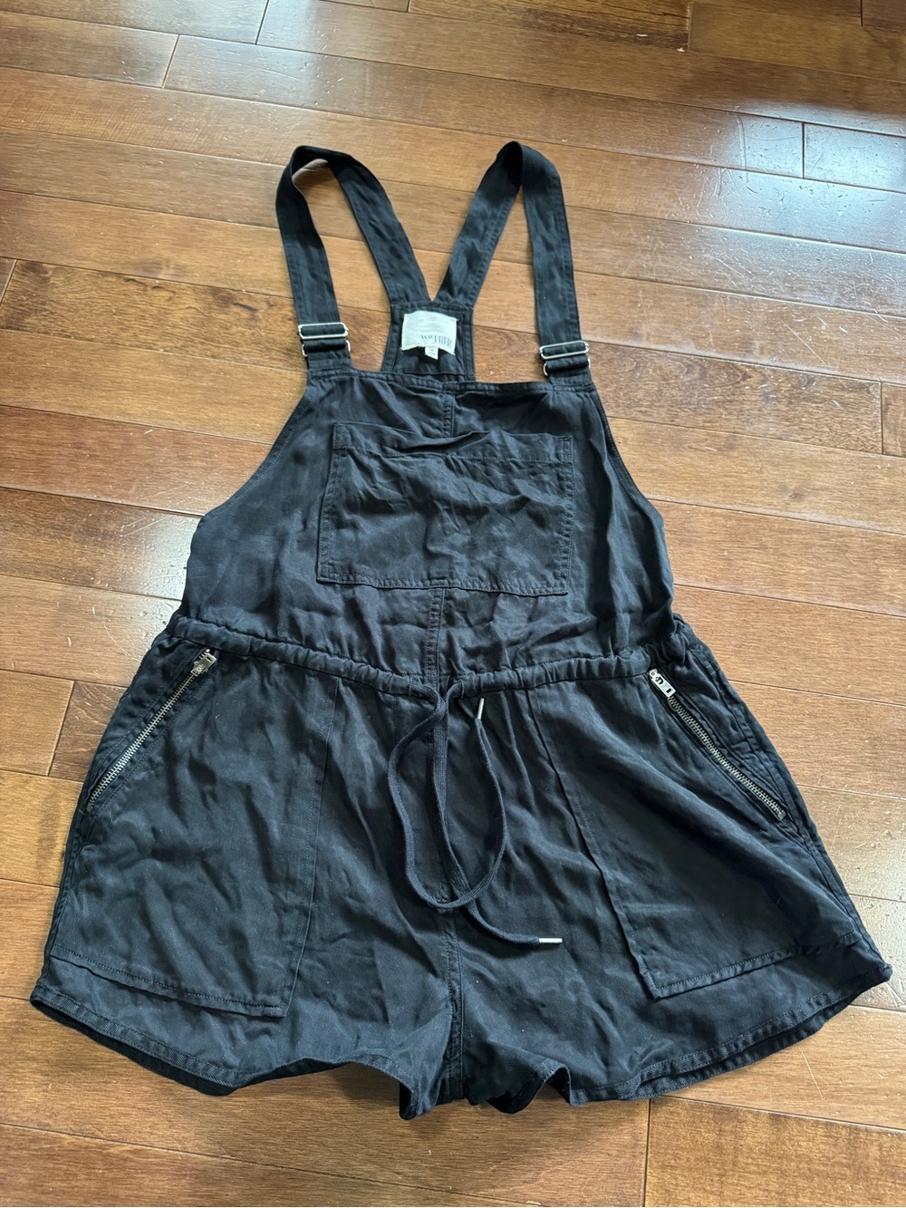Aritzia Wilfred Free Black Romper Overalls Shorts M